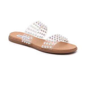 Steve Madden Womens Blizie Studded Slide On Flats Size 7.5
